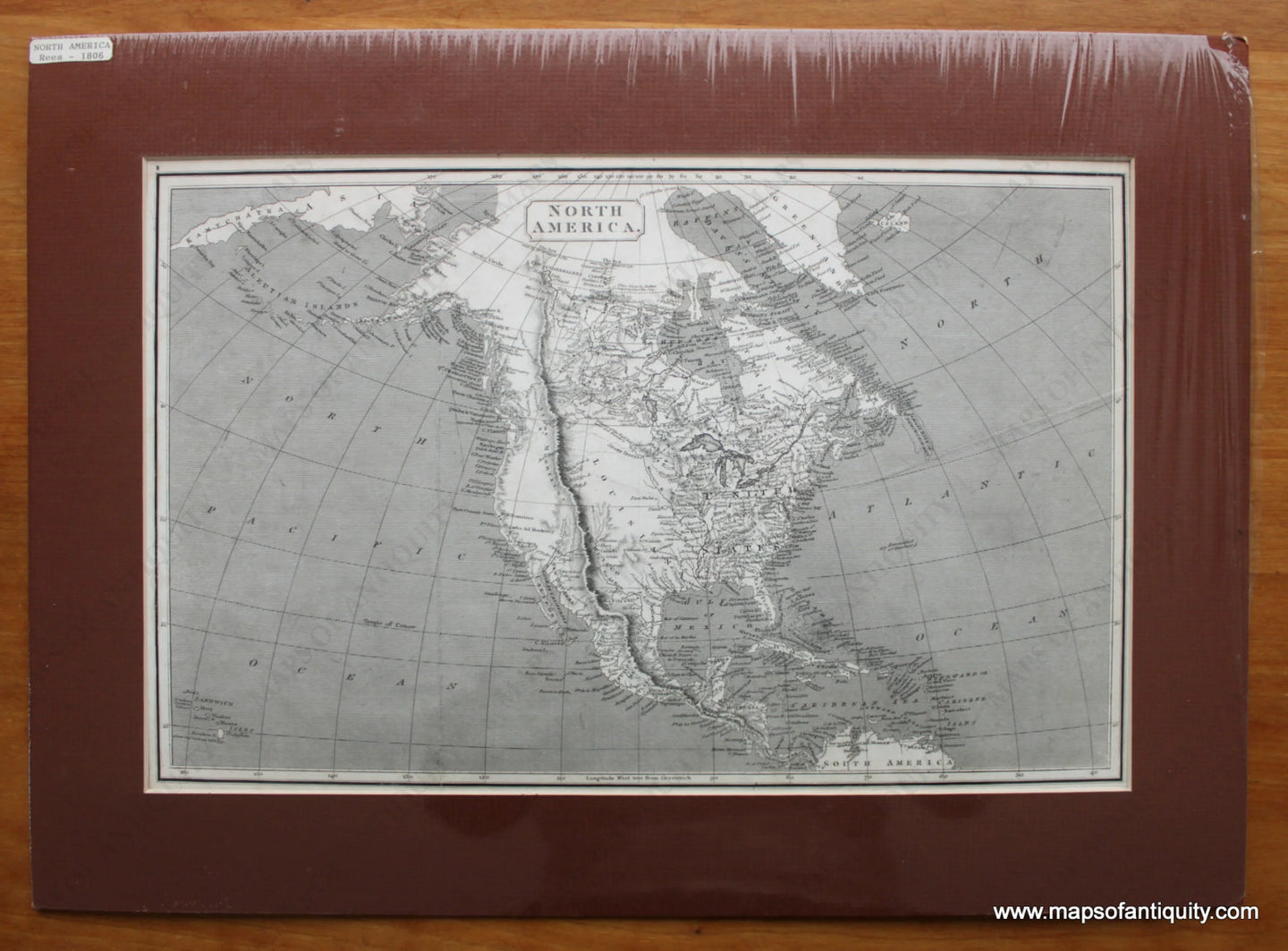 Antique-Black-and-White-Map-North-America-North-America-North-America-General-1806-Rees-Maps-Of-Antiquity