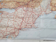 Load image into Gallery viewer, Genuine-Antique-Map-Sectional-Map-indicating-Main-Automobile-Roads-between-Canada-United-States-Atlantic-Sheet--1928-Department-of-the-Interior-Canada-Maps-Of-Antiquity
