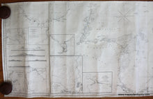 Load image into Gallery viewer, 1846 - Caribbean Sea Blunt Blueback Navigational Chart Antique Genuine Coastal
