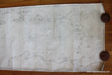 Load image into Gallery viewer, 1846 - Caribbean Sea Blunt Blueback Navigational Chart Antique Genuine Coastal
