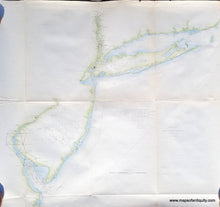 Load image into Gallery viewer, Hand-colored-Antique-Coastal-Chart-Northeast-coastline-Sketch-B-Showing-the-progress-of-Section-No.-2-**********-United-States-Northeast-1850-U.S.-Coast-Survey-Maps-Of-Antiquity
