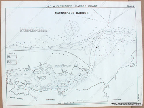 1910 - Barnstable Harbor - Antique Chart