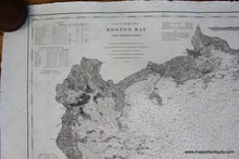 Load image into Gallery viewer, 1872 - Chart No. 9 Boston Bay And Approaches Antique Genuine Coastal
