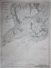 Load image into Gallery viewer, Black-and-White-Harbor-Chart-New-Haven-Harbor-Connecticut-United-States-North-East-1907-USC&amp;GS-Maps-Of-Antiquity
