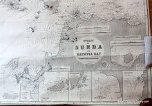 Load image into Gallery viewer, 1868/1878 - Indonesia Strait Of Sunda And Batavia Bay Including Jakarta Antique Chart Genuine
