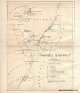 NAU249-Antique-Lighthouse-Lighthouses-Light-Houses-Chart-Map-L-H-District-4th-Fourth-New-Jersey-Delaware-Maryland-Mid-Atlantic-1886