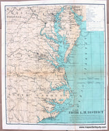 Antique-Map-Chart-Fifth-Lighthouse-Light-House-Atlantic-North-Carolina-Virginia-Maryland-Delaware-1896