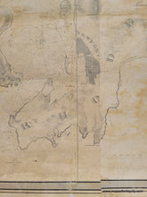 Load image into Gallery viewer, 1832 - Rare Chart Of Narragansett Bay Surveyed In By Capt. Alex. S. Wadsworth Lieut. Thos. R.
