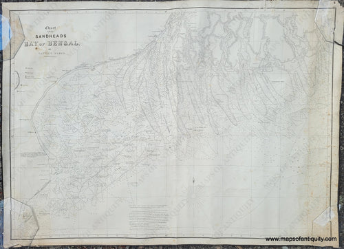 Genuine-Antique-Nautical-Chart-Chart-of-the-Sandheads-Bay-of-Bengal-by-Captain-Lloyd-c-1840-Captain-Lloyd-Maps-Of-Antiquity