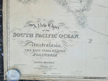 Load image into Gallery viewer, Genuine-Antique-Nautical-Chart-A-New-Chart-of-the-South-Pacific-Ocean-including-Australia-the-East-India-Islands-Polynesia-the-Western-Coast-of-South-America-1849-1855-Imray-Maps-Of-Antiquity
