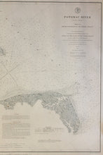 Load image into Gallery viewer, 1883 - Potomac River, Sheet 1- From Entrance to Piney Point - Antique Chart
