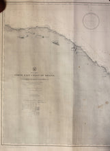 Load image into Gallery viewer, 1892 - North East Coast of Brazil Paranahina to Pernambuco  - Antique Chart
