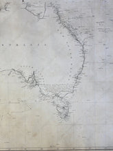 Load image into Gallery viewer, 1844 - Australia From Long. Of 90’ Antique Chart Genuine Nautical
