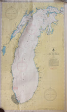 Load image into Gallery viewer, Genuine-Antique-Nautical-Chart-Lake-Michigan--1950-U-S-Lake-Survey--Maps-Of-Antiquity
