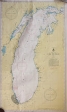 Load image into Gallery viewer, Genuine-Antique-Nautical-Chart-Lake-Michigan--1950-U-S-Lake-Survey--Maps-Of-Antiquity
