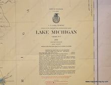 Load image into Gallery viewer, Genuine-Antique-Nautical-Chart-Lake-Michigan--1950-U-S-Lake-Survey--Maps-Of-Antiquity
