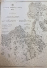 Load image into Gallery viewer, 1891 - Maine - Cross Island to Nash Island  - Antique Chart
