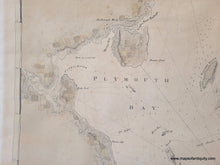Load image into Gallery viewer, 1779 circa - Des Barres&#39; Chart of Plymouth Bay - Antique Map
