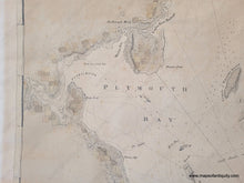 Load image into Gallery viewer, 1779 Circa - Des Barres’ Chart Of Plymouth Bay Antique Map Genuine
