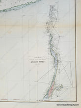 Load image into Gallery viewer, 1855 - Northeast Coast Sketch B Showing The Progress Of Survey In Section Ii Antique Map Genuine
