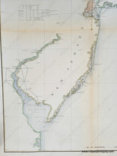 Load image into Gallery viewer, 1855 - Northeast Coast Sketch B Showing The Progress Of Survey In Section Ii Antique Map Genuine
