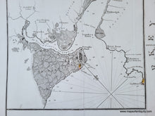 Load image into Gallery viewer, Antique black and white chart of the Black Sea with Crimea and Constantinople.
