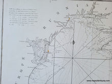 Load image into Gallery viewer, Antique black and white chart of the Black Sea with Crimea and Constantinople.
