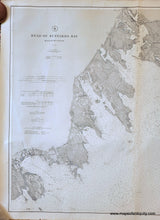 Load image into Gallery viewer, Antique black and white chart of the northern portion of Buzzards Bay
