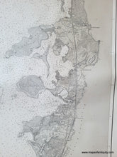 Load image into Gallery viewer, Antique black and white chart of the northern portion of Buzzards Bay
