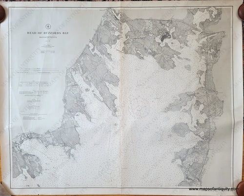 Genuine-Antique-Chart-Head-of-Buzzards-Bay-Massachusetts-1905-US-Coast-Geodetic-Survey-Maps-Of-Antiquity