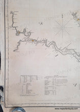 Load image into Gallery viewer, Large Antique sailing chart of Chesapeake Bay with water depths, cities, coastlines. small spots of original color indicates lighthouses.
