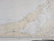Load image into Gallery viewer, Antique map of Long Island Sound and Connecticut coast with original color yellow-tan for land
