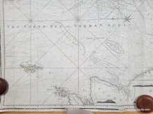 Load image into Gallery viewer, 1807 - A New an Improved Chart of the North Sea or the German Ocean Constructed on Mercator's Projection - Genuine Antique Chart
