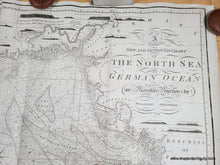 Load image into Gallery viewer, 1807 - A New an Improved Chart of the North Sea or the German Ocean Constructed on Mercator's Projection - Genuine Antique Chart
