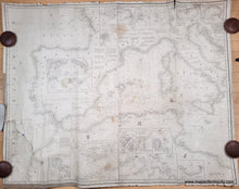 Load image into Gallery viewer, 1856 - Untitled Chart of the Mediterranean Ocean, from the Atlantic to Italy - Genuine Antique Chart
