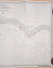 Load image into Gallery viewer, 1870 - The North Coast of the Gulf of Mexico, Sheet 1. From St Marks River to Barataria Bay - Genuine Antique Chart
