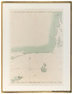 Framed-Vintage-Reproduction-Des-Barres-Chart-of-Block-Island-and-Environs-1966-Barre-Publishers-Maps-Of-Antiquity
