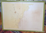 Framed-Vintage-Reproduction-Des-Barres-Chart-of-Portsmouth-NH-and-East-Point-of-Fletchers-Neck-Maine-1967-Barre-Publishers-Maps-Of-Antiquity