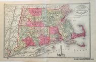 1883 - Tunison’s Massachusetts Connecticut And Rhode Island Verso: Us Government Buildings In
