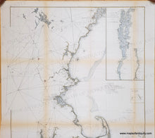 Load image into Gallery viewer, 1879 - New England Coast - Sketch A, Shewing the Progress of the Survey in Section No. 1, 1844 to 1879 - Antique Chart
