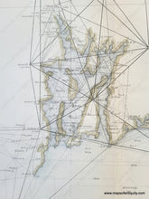 Load image into Gallery viewer, 1855 - Sketch A Shewing The Progress Of Survey In Section No. 1 1844 To Antique Chart Genuine Report
