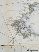 Load image into Gallery viewer, 1855 - Sketch A Shewing The Progress Of Survey In Section No. 1 1844 To Antique Chart Genuine Report
