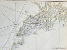 Load image into Gallery viewer, 1855 - Sketch A Shewing The Progress Of Survey In Section No. 1 1844 To Antique Chart Genuine Report
