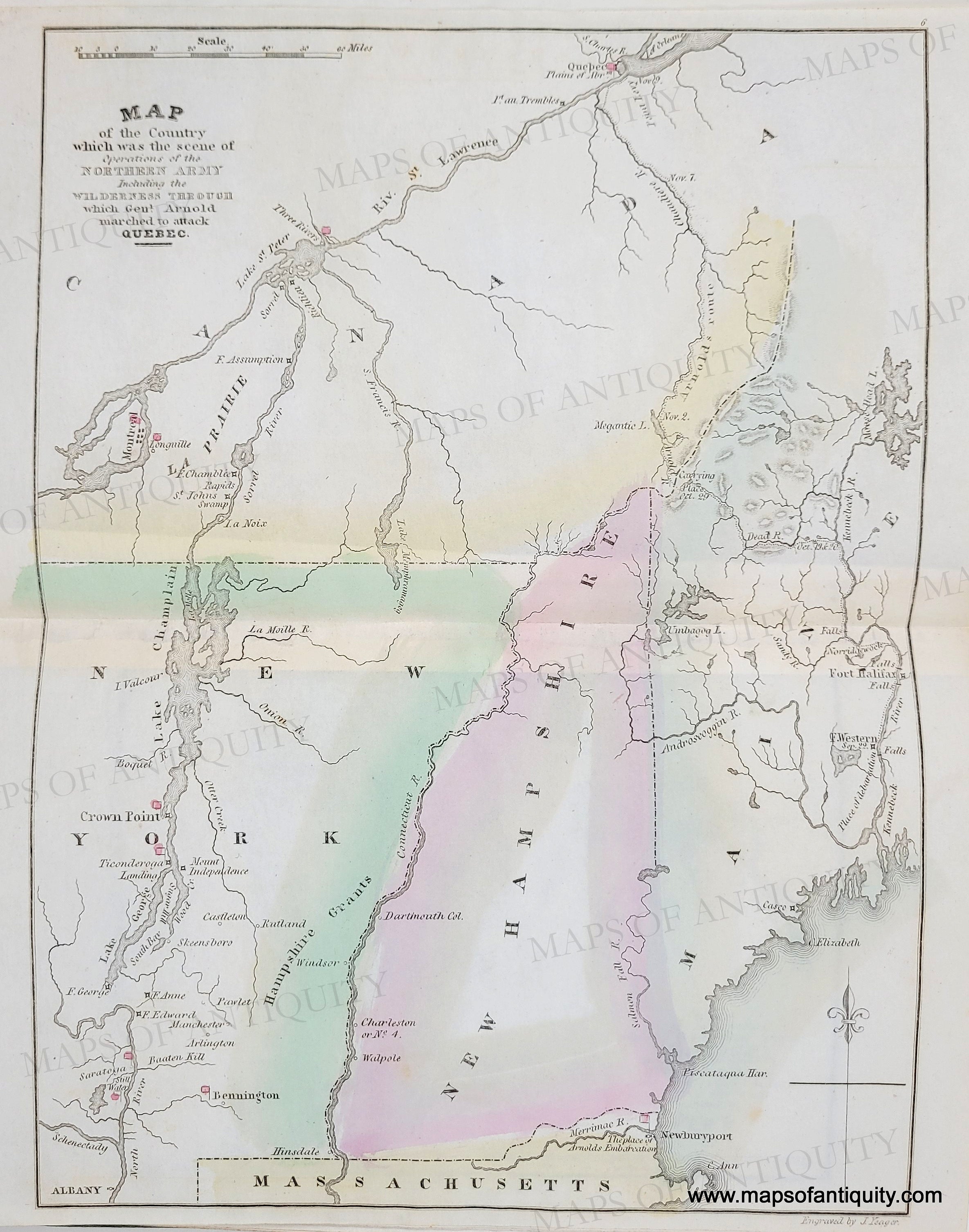 1832 - A Map of the Country which was the scene of operations of The N ...