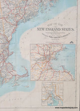 Load image into Gallery viewer, Genuine-Antique-Map-Map-of-the-New-England-States-showing-State-County-Town-Boundaries-Post-Offices-Railroad-Stations-1909-Walker-Maps-Of-Antiquity
