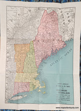 Load image into Gallery viewer, Genuine-Antique-Map-Rand-McNally-Co-s-Pocket-Map-of-the-New-England-States-1909-Rand-McNally-Co--Maps-Of-Antiquity
