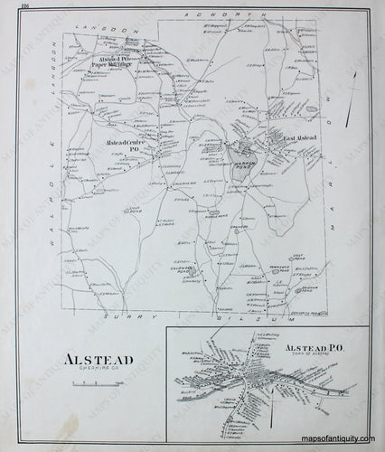 Antique-Map-Alstead-(NH)-New-Hampshire--1892-Hurd-Maps-Of-Antiquity