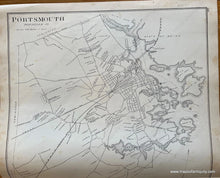 Load image into Gallery viewer, NHA137-Antique-Map-Portsmouth-and-City-of-Portsmouth-NH-New-Hampshire--1892-Hurd
