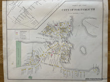 Load image into Gallery viewer, NHA137-Antique-Map-Portsmouth-and-City-of-Portsmouth-NH-New-Hampshire--1892-Hurd
