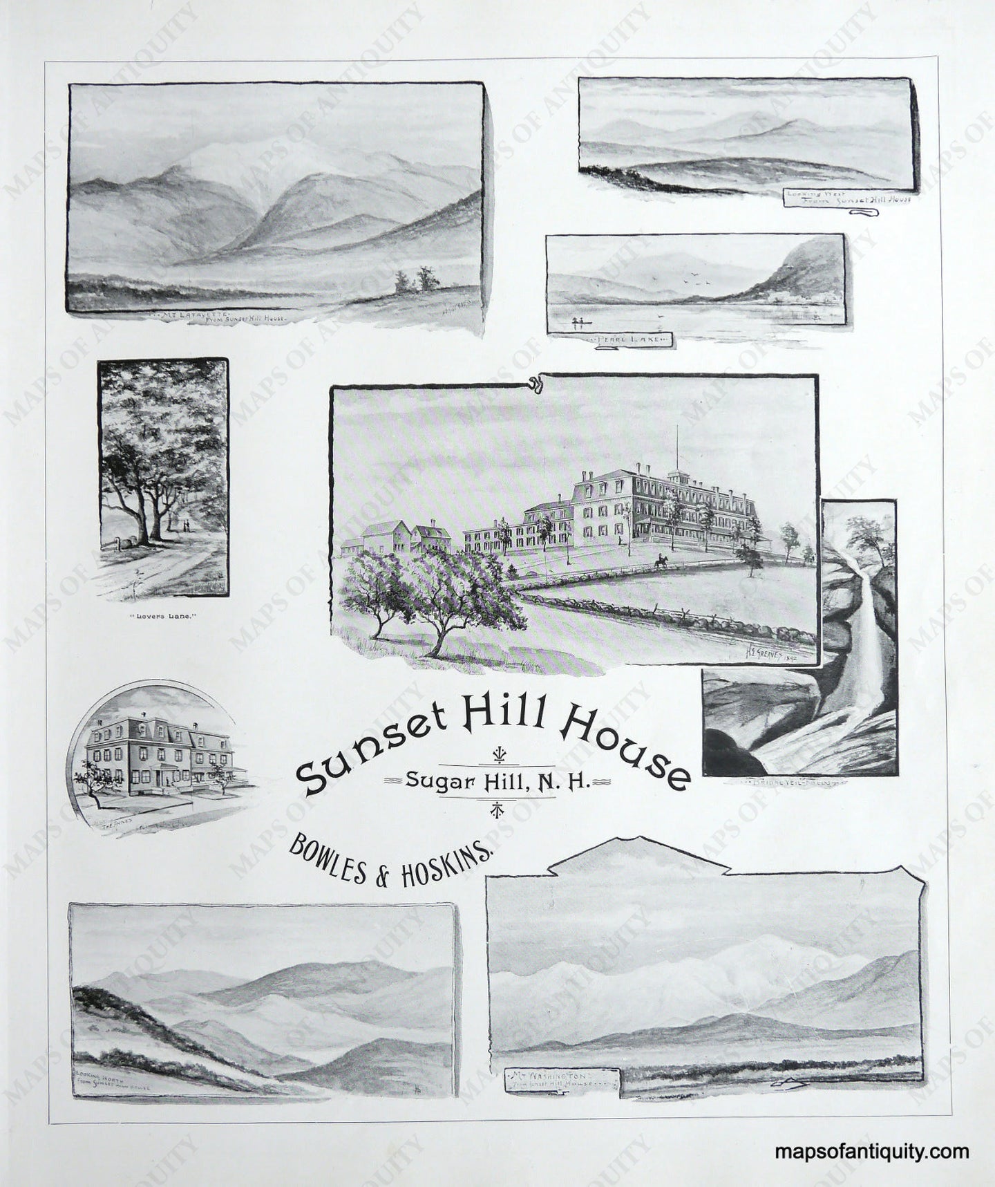 Antique-Illustration-Sunset-Hill-House-Sugar-Hill-N.H.-New-Hampshire--1892-Hurd-Maps-Of-Antiquity